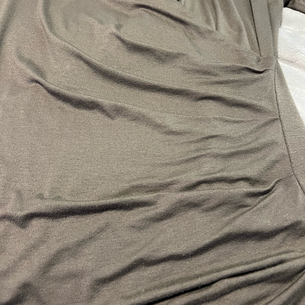 Ann Taylor Olive green ruched front | Wrap style size M - Picture 8 of 9